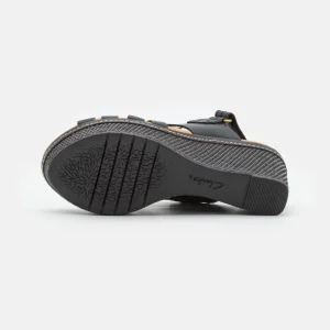 Clarks Elleri Grace – Sandales À Plateforme – Black Top ventes 16