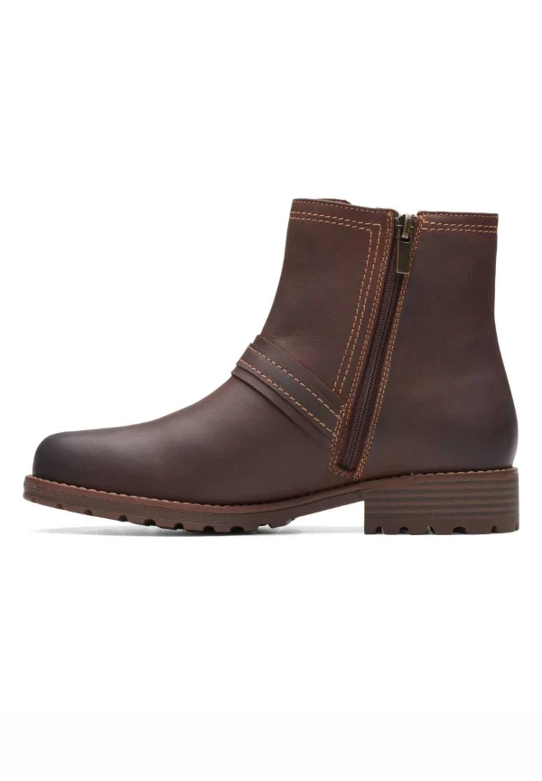 Paris Clarks Aspra Buckle – Boots À Talons – British Tan Lea 1
