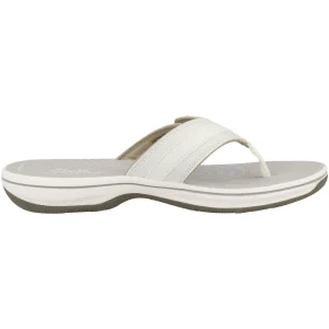 Clarks Brinkley – Tongs – White Synthetic ﻿soldes 15