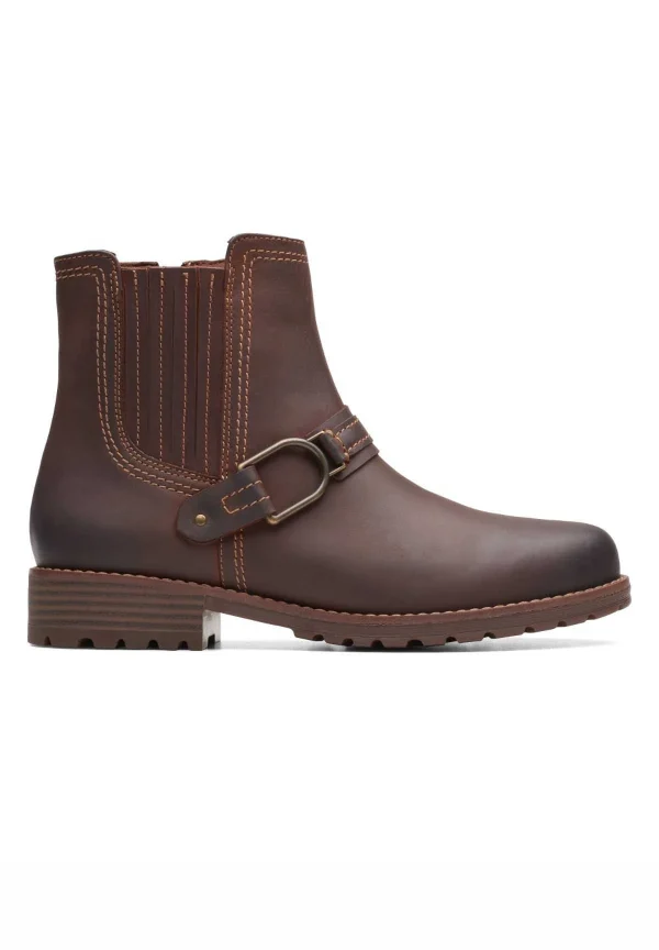 Paris Clarks Aspra Buckle – Boots À Talons – British Tan Lea 7