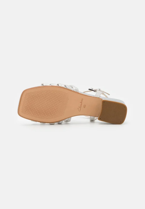 Meilleur Prix Garanti Clarks Seren Part – Sandales – Silver Metallic 6