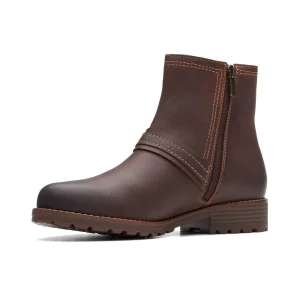 Paris Clarks Aspra Buckle – Boots À Talons – British Tan Lea 10