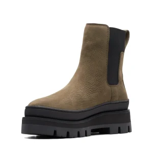 prix pas cher Clarks Orianna2 Top – D – Boots À Talons – Dark Olive Nub 9