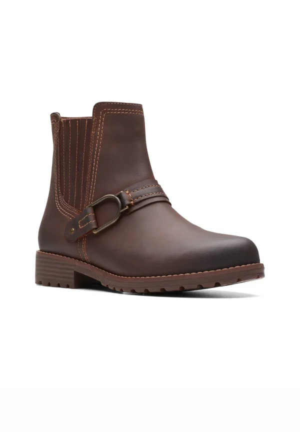 Paris Clarks Aspra Buckle – Boots À Talons – British Tan Lea 6