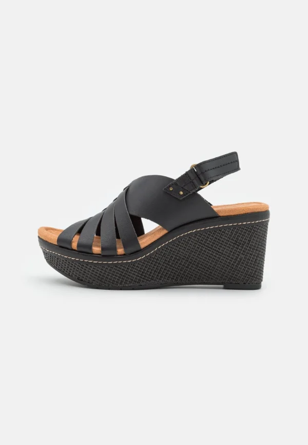 Clarks Elleri Grace – Sandales À Plateforme – Black Top ventes 3