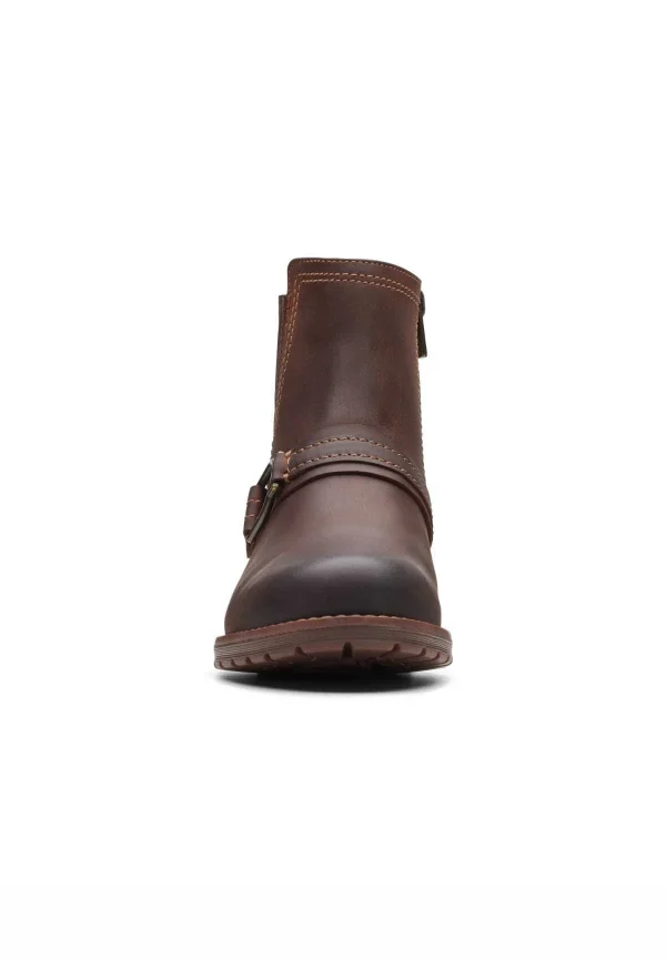 Paris Clarks Aspra Buckle – Boots À Talons – British Tan Lea 5