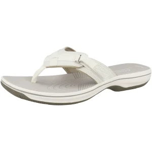 Clarks Brinkley – Tongs – White Synthetic ﻿soldes 9